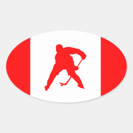 Adesivo Oval Hockey do Canadá
