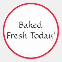 Adesivo Oval Hoje Fresco Assado