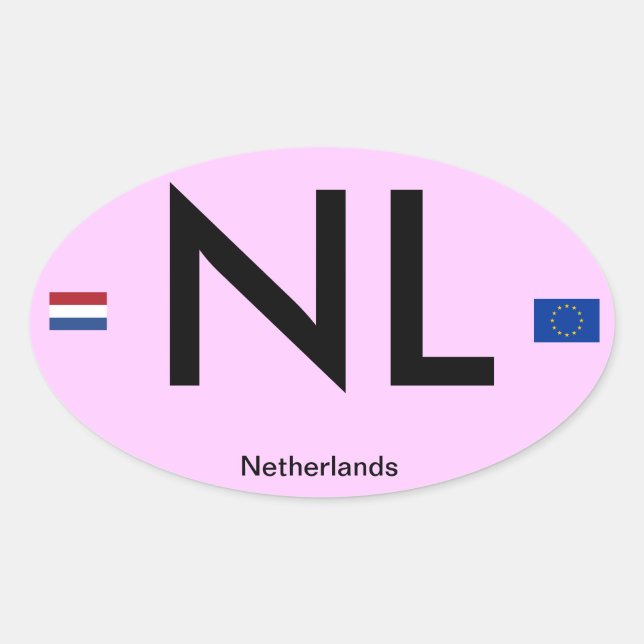 Adesivo Oval Holanda* Eurostyle Bumper Sticker (Holanda) (Frente)