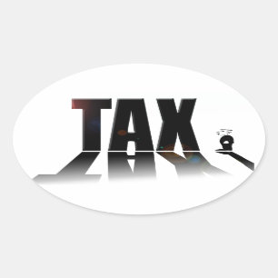 Adesivo Oval Homem pequeno do Big Tax