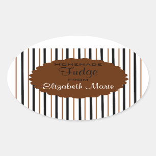 Adesivo Oval Homemade Fudge