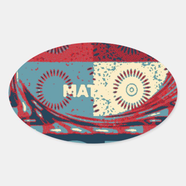 Adesivo Oval Hope Hakunamatata Adorável Vetor Edgy Inspiraciona (Frente)