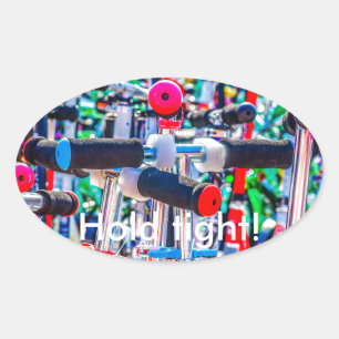 Adesivo Oval Hora de comprar um patinete