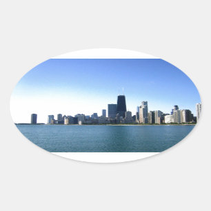 Adesivo Oval Horizonte de Chicago