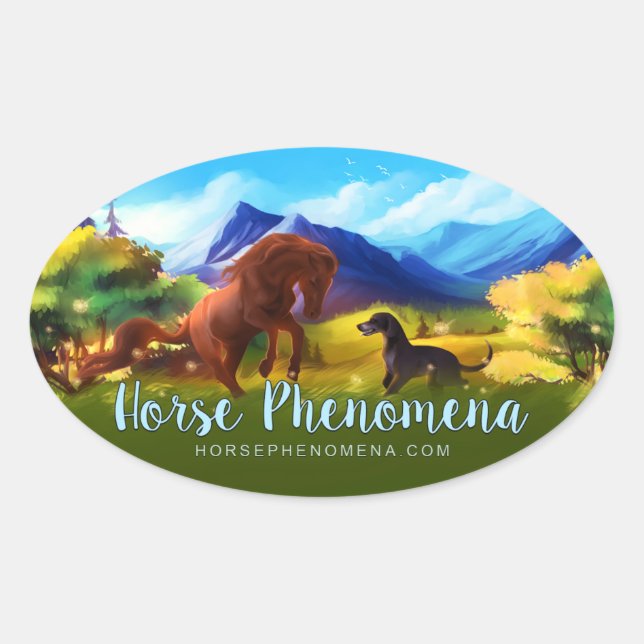 Adesivo Oval Horse Phenomena Summer Sticker (Frente)
