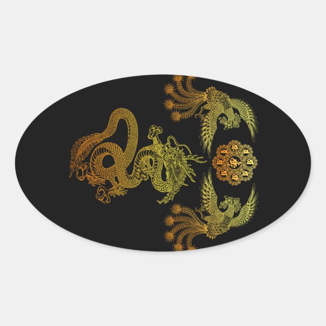 Adesivo Oval Houou ryuu (Frente)