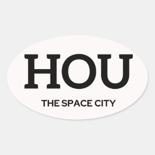 Adesivo Oval Houston IATA Sticker 1