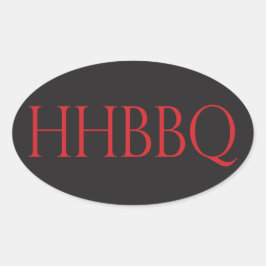 Adesivo Oval Howling Hog Barbecue Euro Sticker