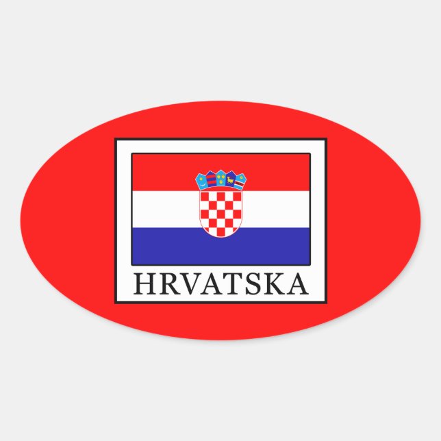 Adesivo Oval Hrvatska (Frente)