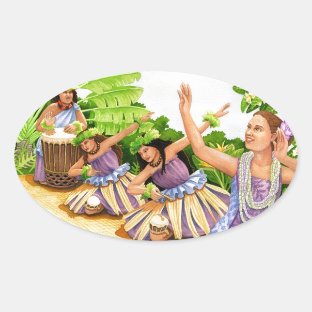 Adesivo Oval Hula (Frente)