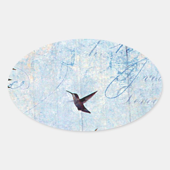 Adesivo Oval Hummingbird (Frente)
