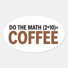 Adesivo Oval humor de professor de matemática engraçado meme tr