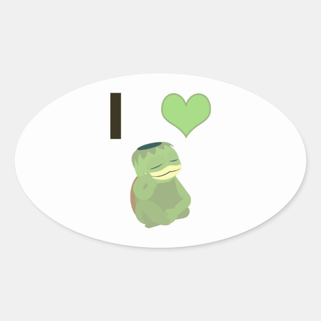 Adesivo Oval I Heart Kappa (Frente)