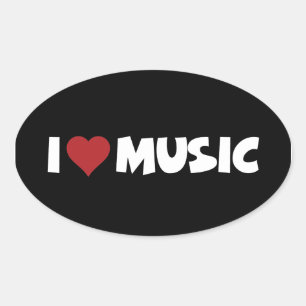 Adesivo Oval I (Heart) Music Sticker
