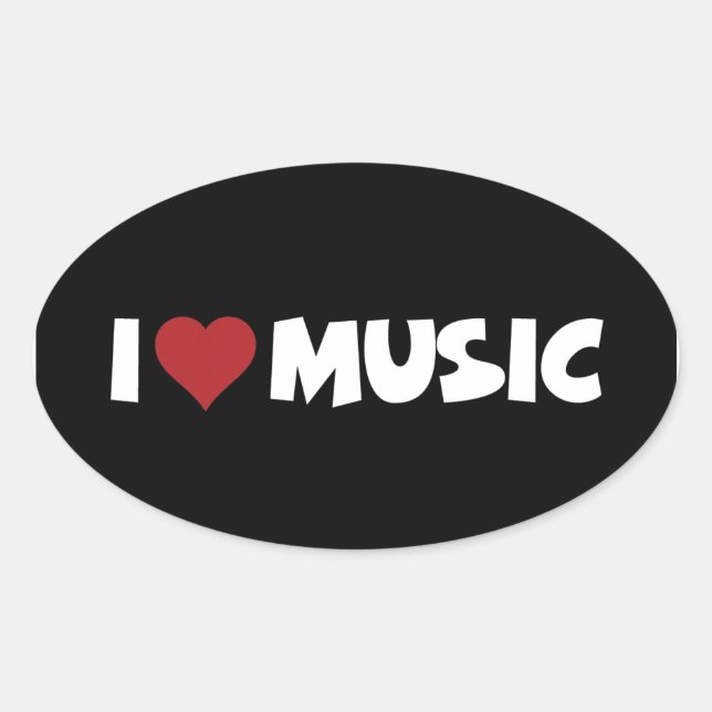 Adesivo Oval I (Heart) Music Sticker (Frente)