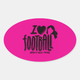 Adesivo Oval I Love WTF 