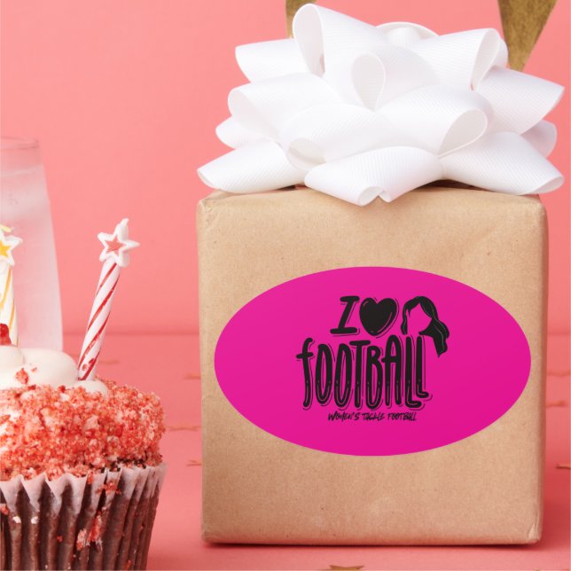 Adesivo Oval I Love WTF  (Festa)