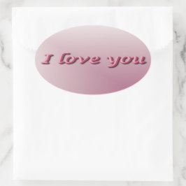 Adesivo Oval I love you.