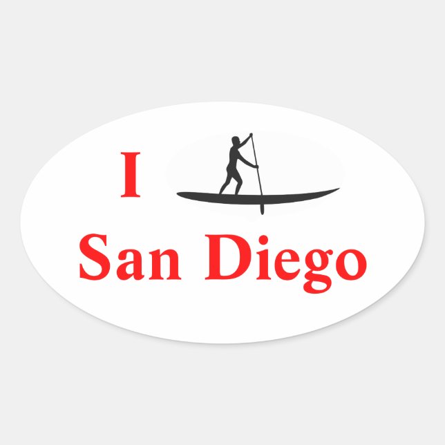 Adesivo Oval I Stand-Up Paddle Conselho San Diego Sticker (Frente)