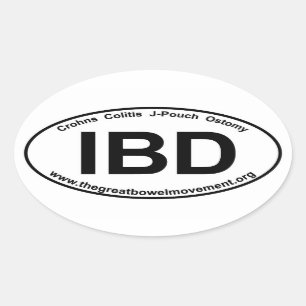 Adesivo Oval IBD - Colite Crohns - Vinheta Oval