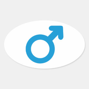 Adesivo Oval Ícone masculino do homem