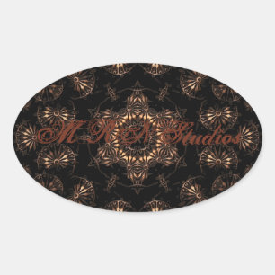 Adesivo Oval Idade do Bronze Mandala