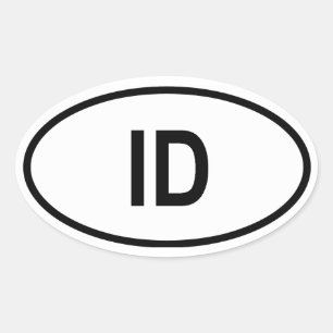Adesivo Oval Idaho "identificação "