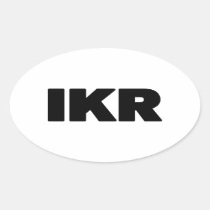 Adesivo Oval IKR   Faixa de Texto