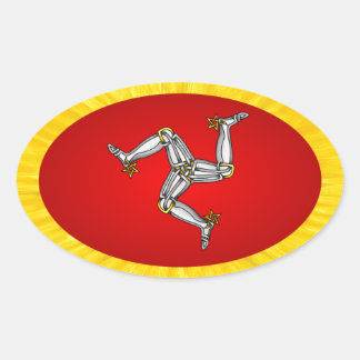 Adesivo Oval Ilha de Man