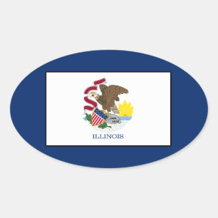 Adesivo Oval Illinois