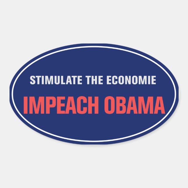 Adesivo Oval Impeach Obama Sticker (Frente)