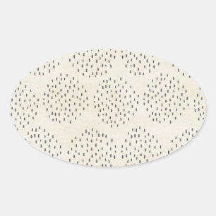 Adesivo Oval Impressão de Pontos Modernos, Ponto Minúsculo e de