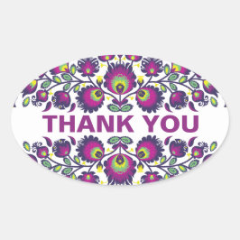 Adesivo Oval 🤩 💜 Incrível Folk Wycinanki