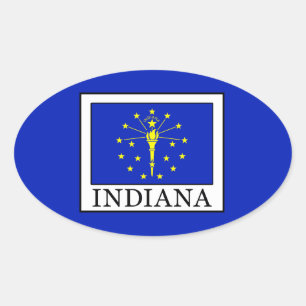 Adesivo Oval Indiana