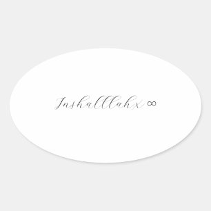 Adesivo Oval Infinidade do Inshallah x