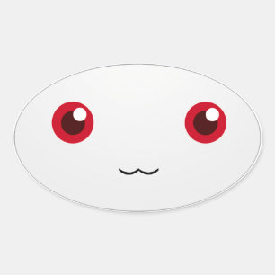 Adesivo Oval Inspirado por Kyubey
