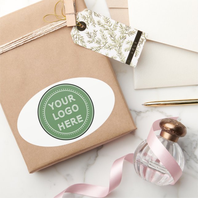 Adesivo Oval Inteligente, contemporâneo, polido e personalizáve (Presentear)