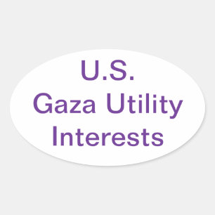 Adesivo Oval Interesses de Utilidade EUA-Gaza Hankamer Artjunkh