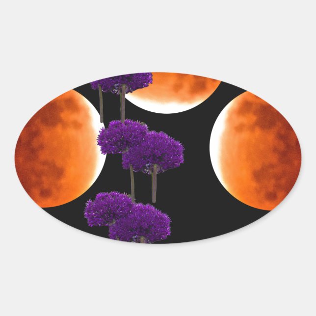 Adesivo Oval Intrusão Roxa (Frente)