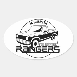 Adesivo Oval Iowa, IA - Rockin’ Rangers Chapter, Early Gen