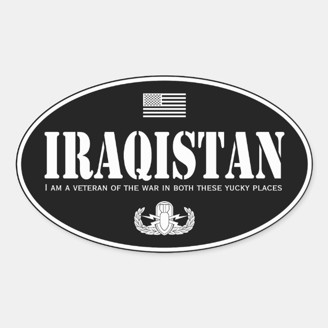 Adesivo Oval Iraqistan EOD (Frente)