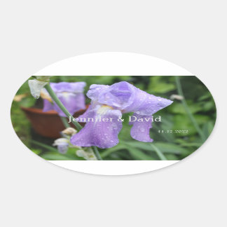 Adesivo Oval Iris. Vinheta retangular