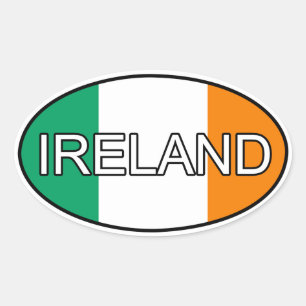 Adesivo Oval Irish Euro Sticker