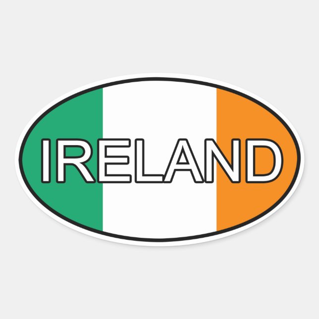 Adesivo Oval Irish Euro Sticker (Frente)
