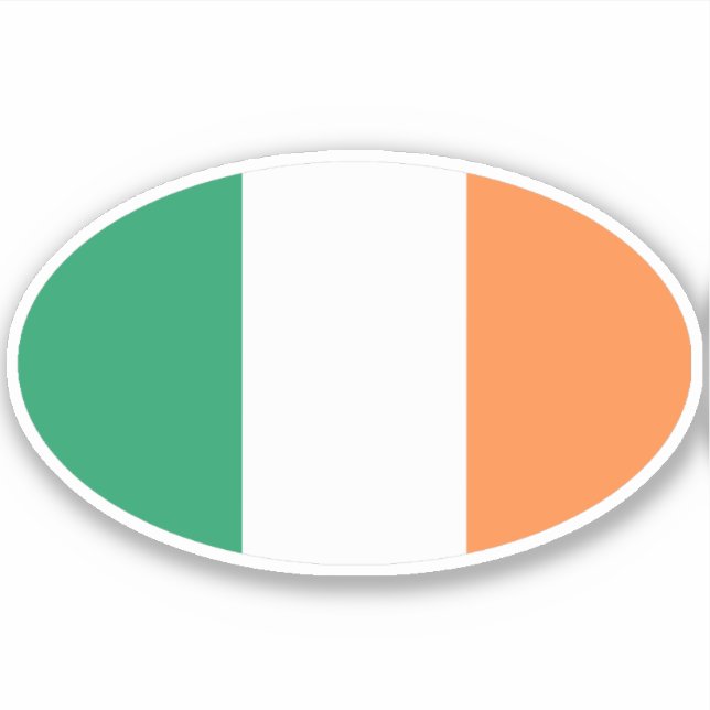 Adesivo Oval Irish Flag (Frente)