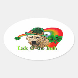Adesivo Oval Irish Wolfhound St Patricks