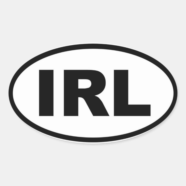 Adesivo Oval Irlanda - IRL - Europeu (Frente)