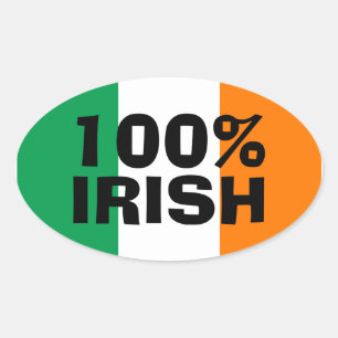 Adesivo Oval Irlandês de 100%
