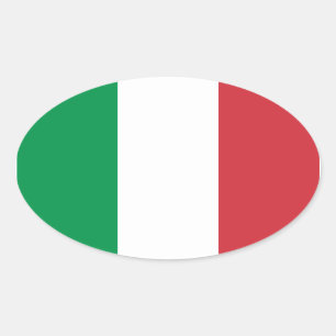 Adesivo Oval Italia/bandeira italiana