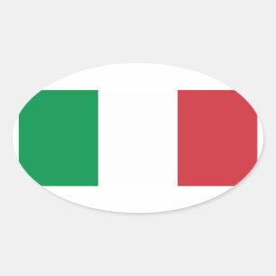 Adesivo Oval Italia - bandeira nacional italiana